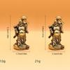 Maitreya Buddha Miniatures Figurines Brass Small Statue Ornaments Home Decor Craft For Living Room Desk Decoration