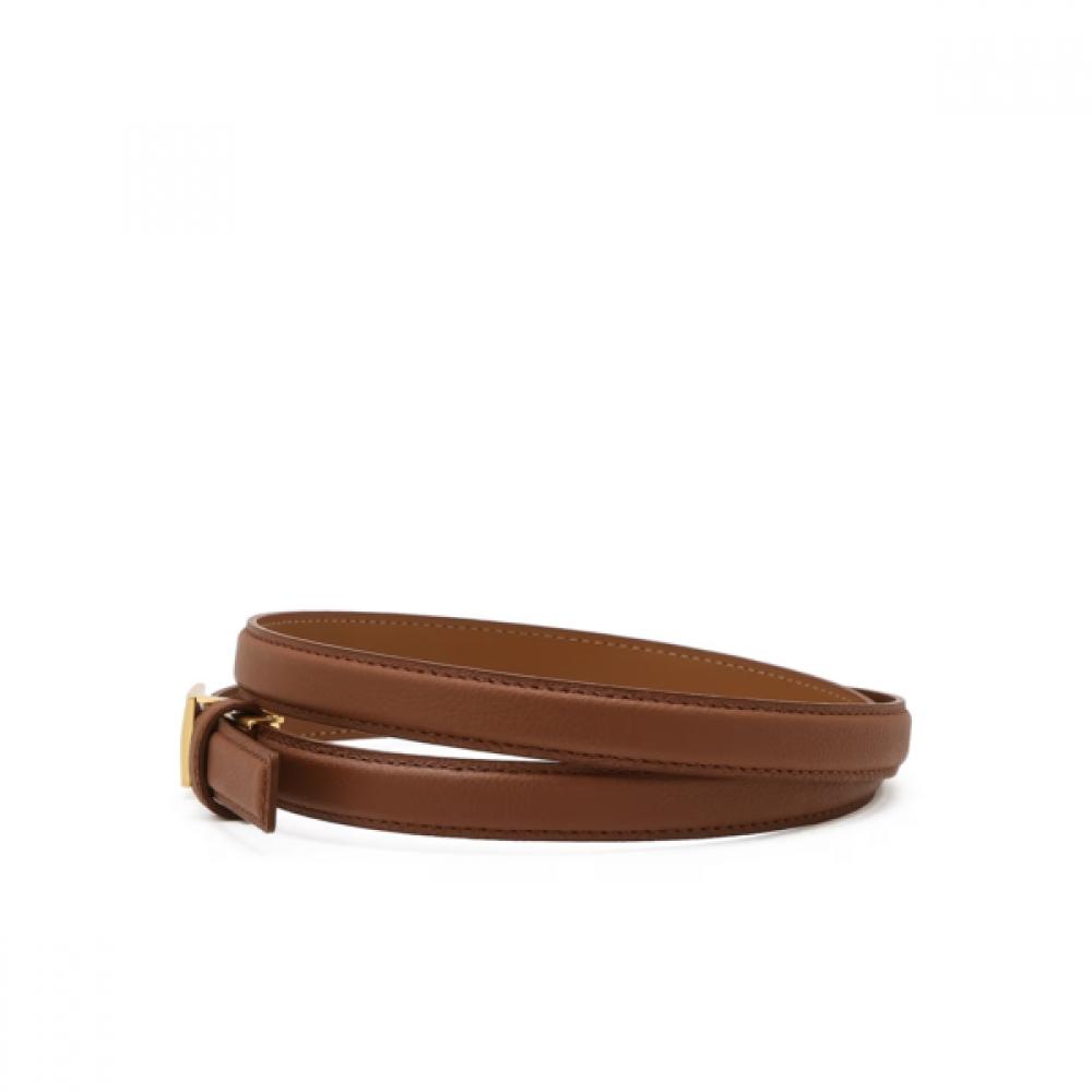 Daks Brown Embossed Logo Leather Belt Dbbe6f749w2