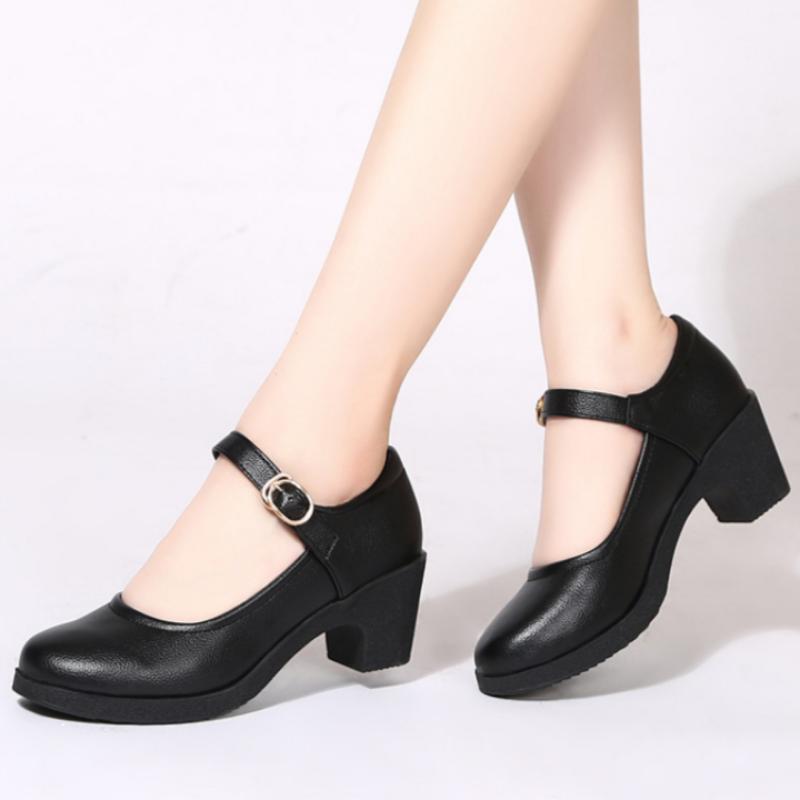 Mid-heel Soft-soled Dance Shoes for Women, Middle-aged and Elderly Mothers, Soft, Comfortable, Wear-resistant and Versatile High Heels