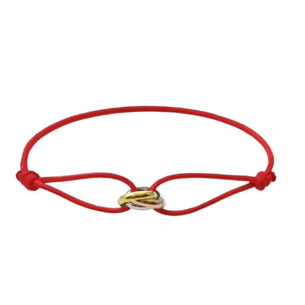 Ka's Premium Dreifarbige Drei-Ring Luxus Partnerarmbänder