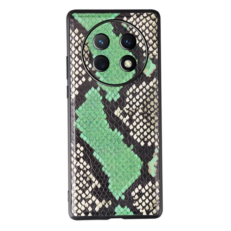 

Премиальный чехол из коровьей кожи с узором питона для Huawei Enjoy 60/60Pro/60X Enjoy 60 зелёный