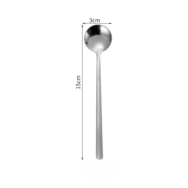 304 Stainless Steel Long Handle Spoons, Elegant Golden Coffee Stirring Scoops Teaspoons for Home & Kitchen Use