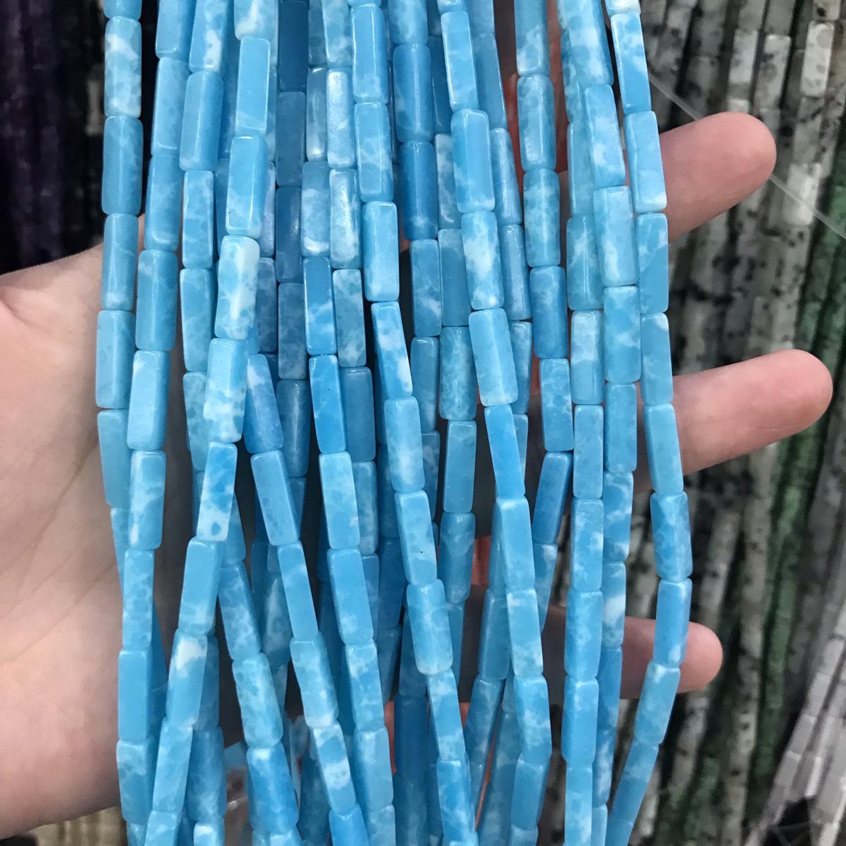 

Прямоугольные трубчатые бусины из натурального полудрагоценного камня для самостоятельного изготовления украшений, кубические бусины-аксессуары 4x13 мм. 4*13mm