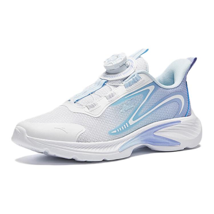 Anta Comfortable Mesh Shock Absorbing Breathable Low Top Kids Running Shoes Kids Running Shoes White Blue A22435543-2