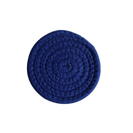 Cotton Rope Coaster, Color Block Heat Insulation Mat for Table, Thickened Potholder for Hot Dishes, Farmhouse Cup Mat