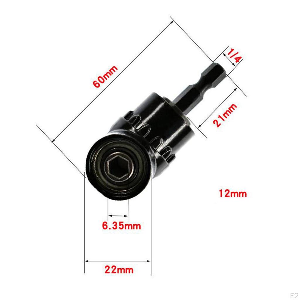 Screwdriver,1/4 Inch Drill Adapter, Hex Shank Screwdriver Angled Bit Holder Power Tool Angle