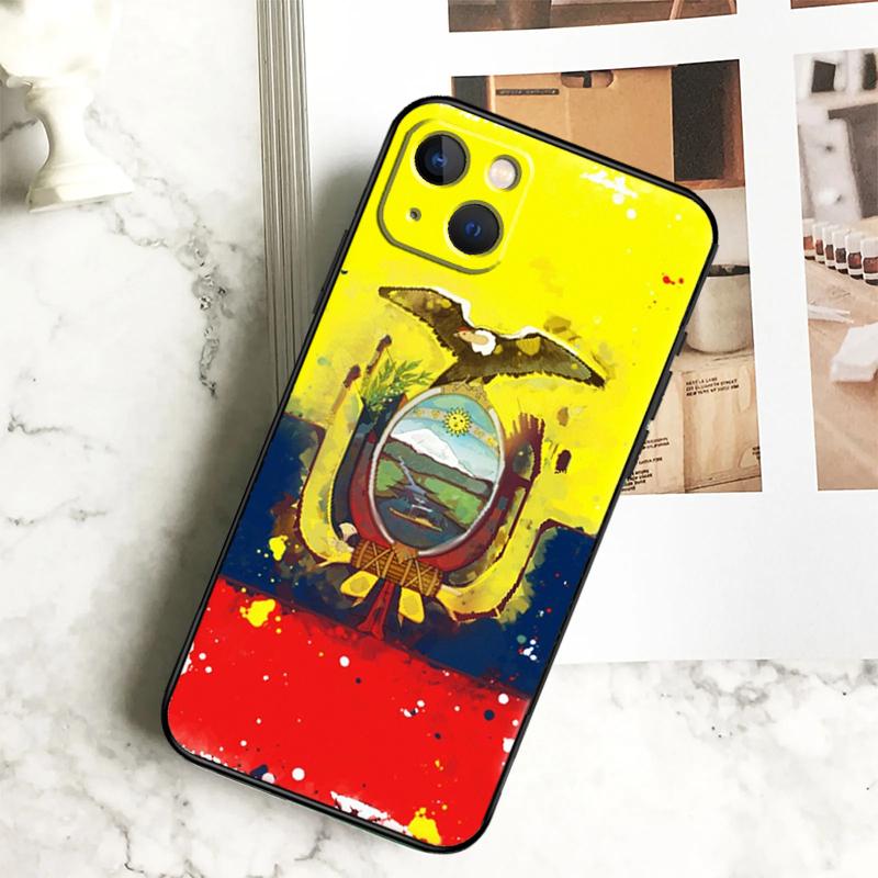 Ecuador Flag Phone Case For iPhone 15 16 14 Plus 13 12 Mini 11 Pro Max X XR XS Max 7 8 Back Cover