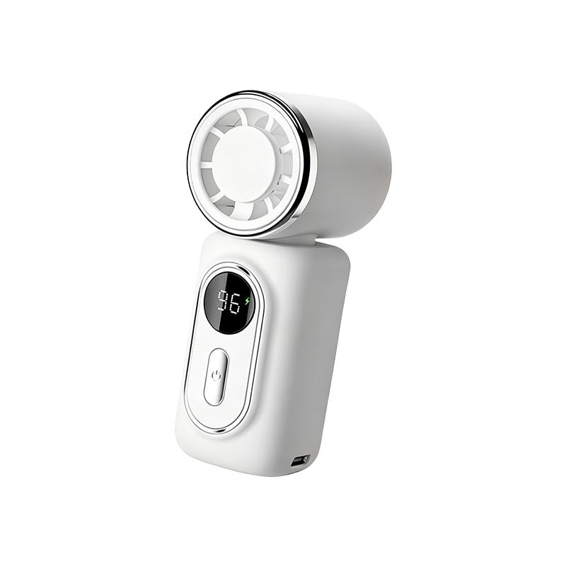 Xiaomi Portable Mini Fan Handheld Small Fan 5 Speed 3000mAh USB Rechargeable LED Display 180° Rotatable Clip Cooling Turbo Fans