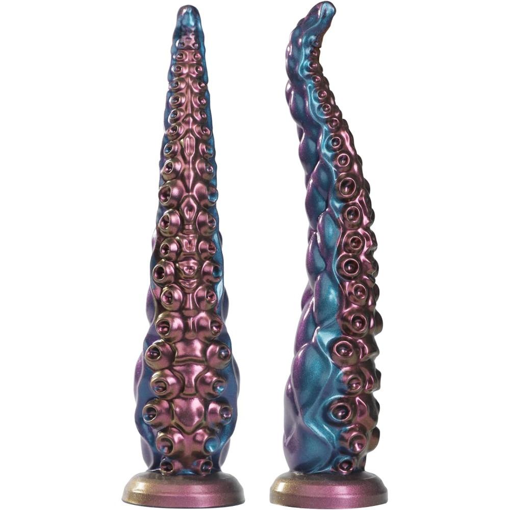Realistic Tentacle Dildo 12.9" Silicone Anal Toy with Suction Cup - G-Spot & P-Spot Stimulator, Monster Dildo for Prostate Massage
