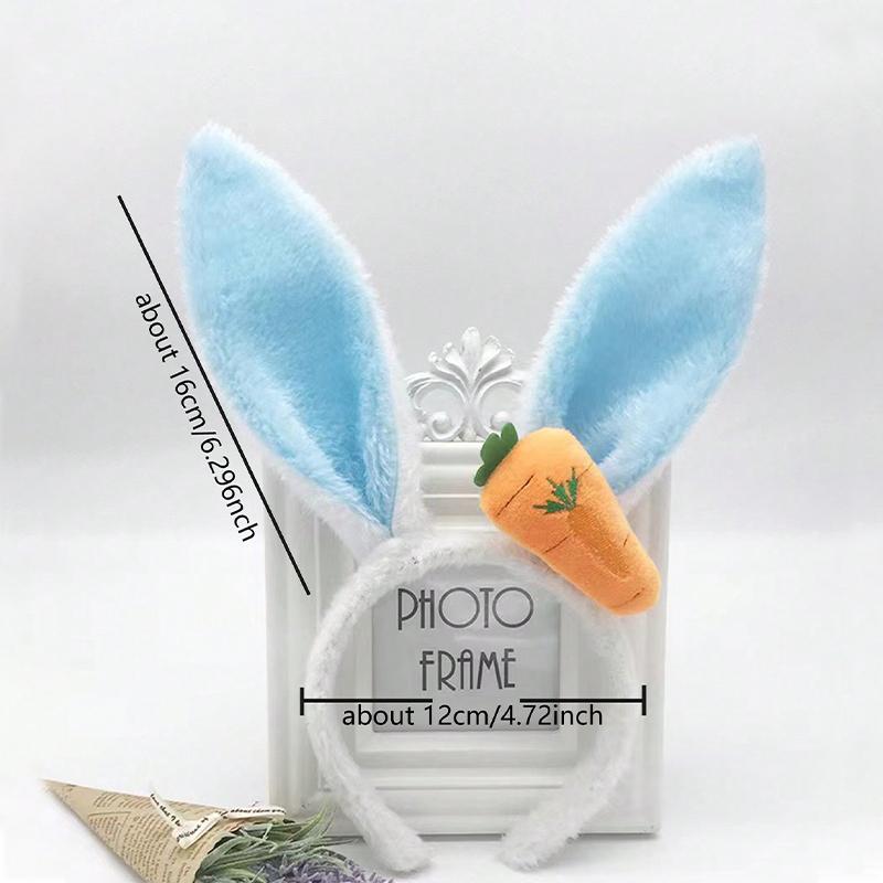 1pc Easter Bunny Ears Headband Cute Plush Bunny Ears Carrot Headband Hair Accessories Women and Girls Headband Decoration