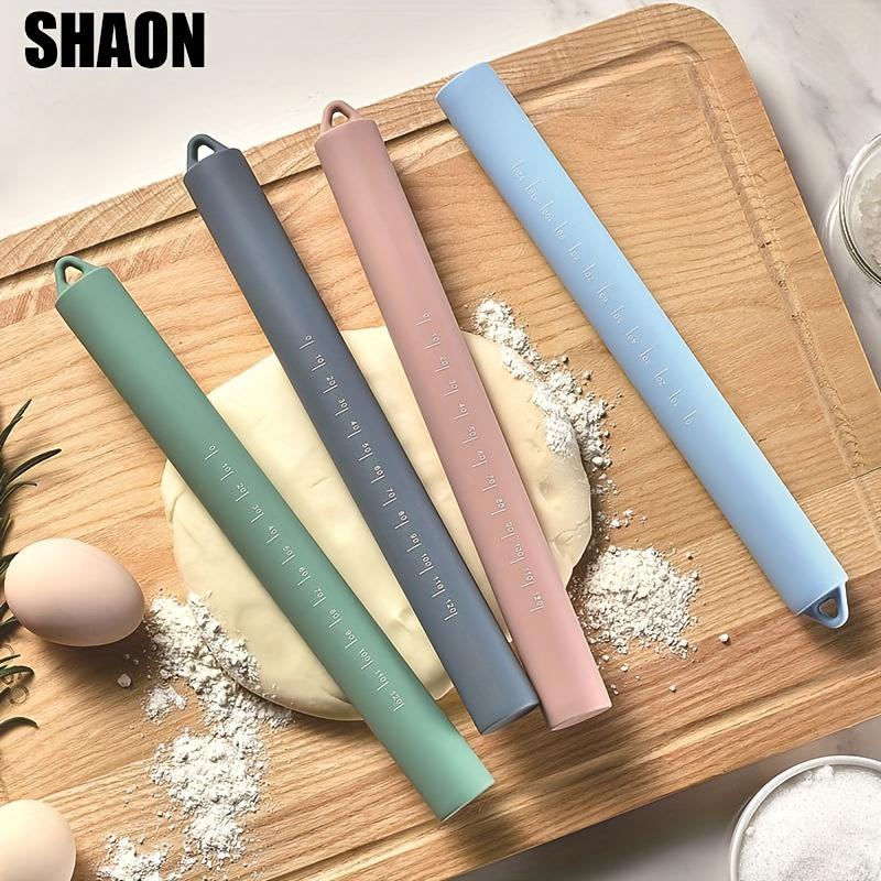 Silicone Rolling Pin Rolling Pin with Scale Flour Stick Kitchen Baking Tools Durable Baking And Dough Roller with Measurement Marks