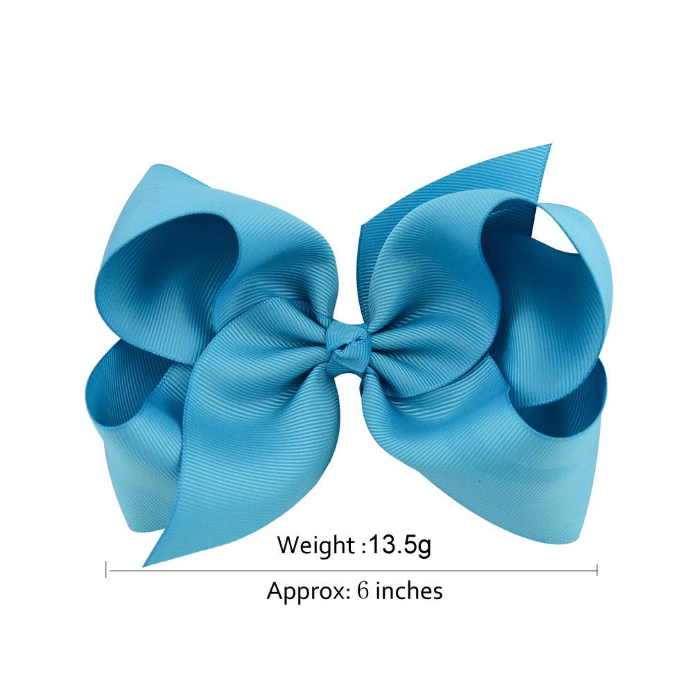 40 ColorBest Selling In Europe and America 6 Inch Children's Bow Knot Hairpin Head