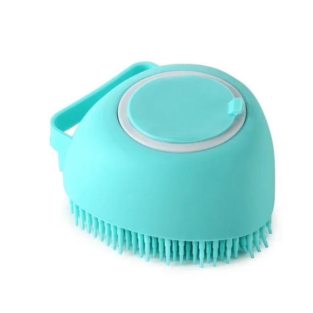 Soft Safety Silicone Comb Pet Accessories for Cats Shower Grooming Tool Bathroom Dog Bath Brush Massage Gloves with Shampoo Box