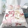 New 3D Anime Kawaii Girls Tokyo.Mew.Mew Bedding Set Printed With Pillowcase Bed Duvet Cover Soft Queen King Size Bedclothes Home