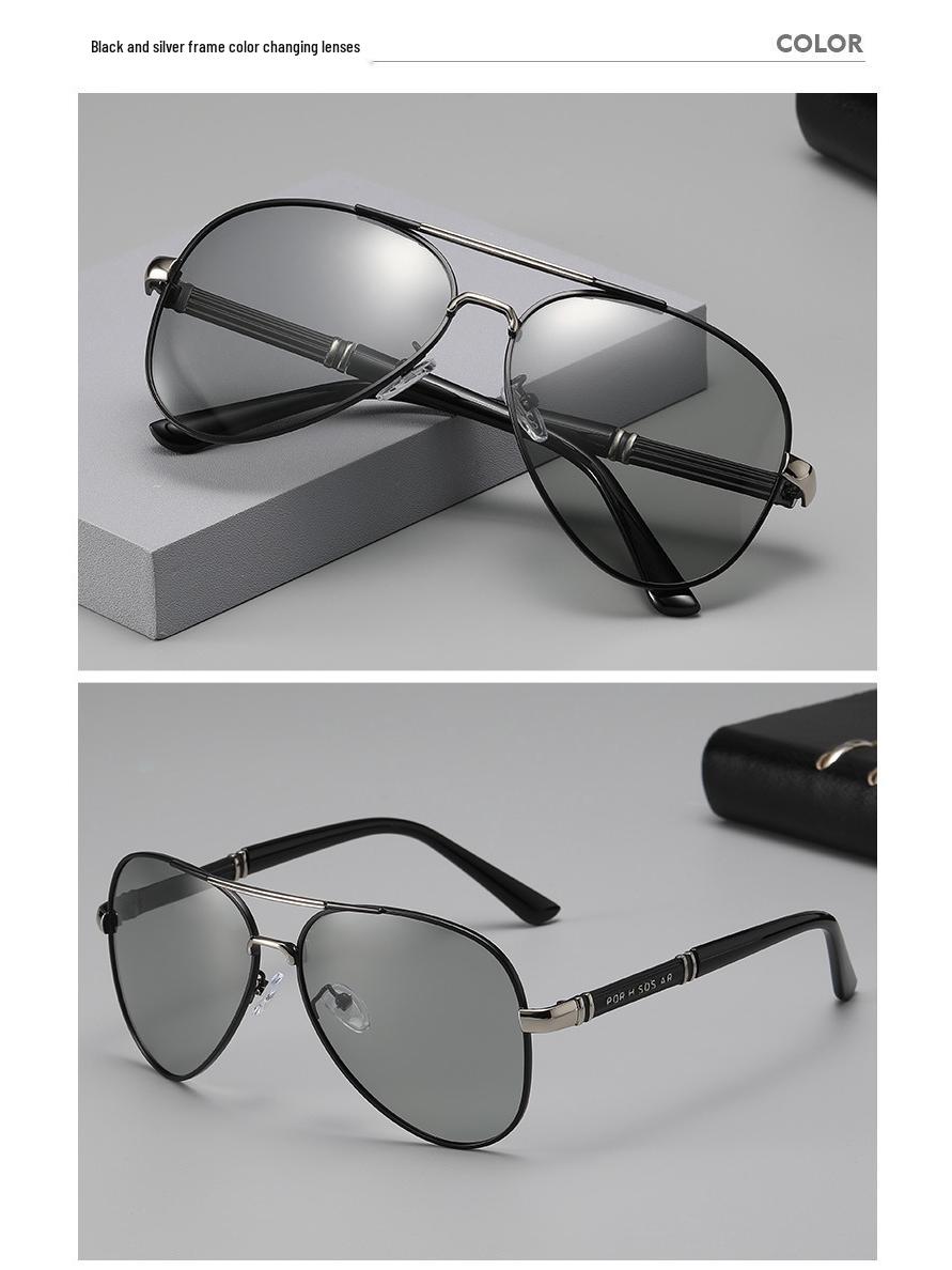 Мужские модные поляризованные фотохромные очки-авиаторы для вождения Polarized