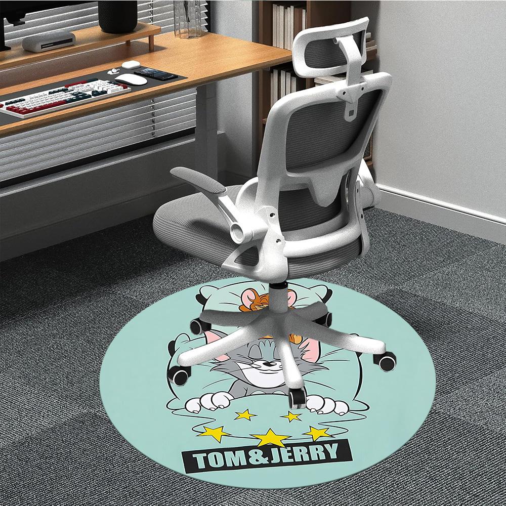 

1pc Tom Jerry Office Round Area Rug, Bedroom Living Room Home Decor, Room Deco, Offic a1016133 80cm by 80cm