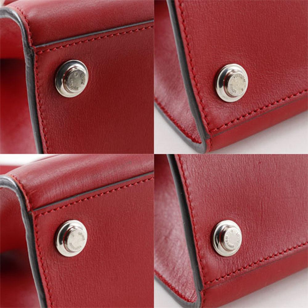 Louis Vuitton City Steamer PM Handbag M51030 2WAYShoulder Rouge Red Calfskin Women Used