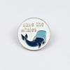 Whale Cartoon Badge: Protect Whales Clothing and Bag Accessory
