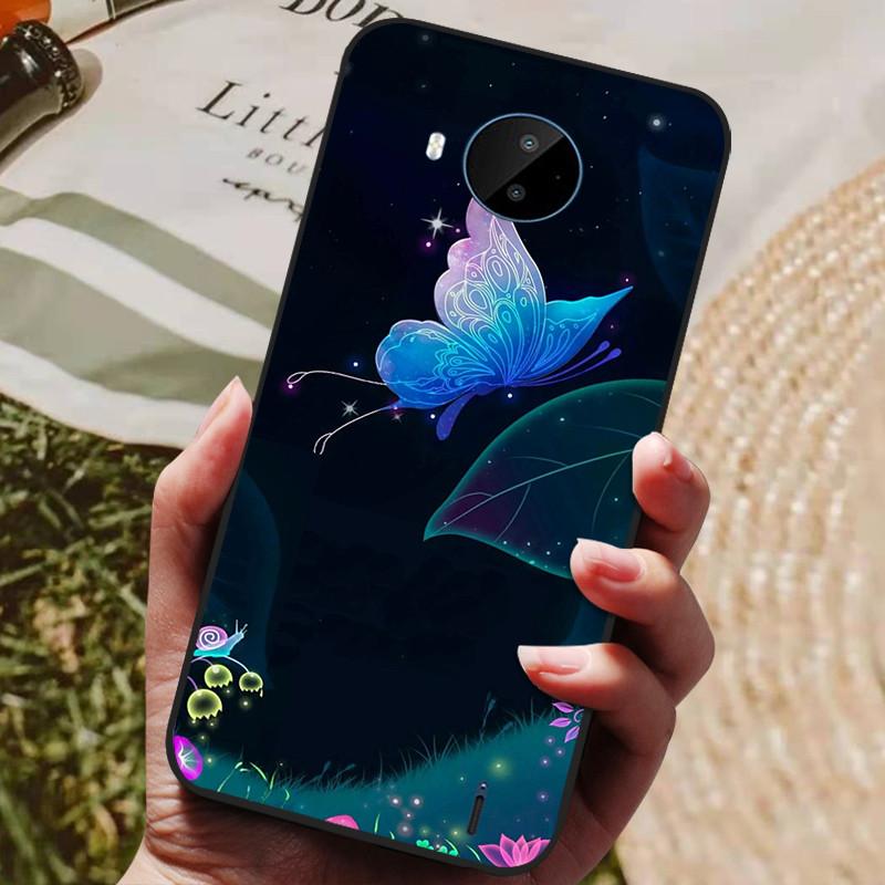 For Nokia C20 Case Soft TPU Silicone Cartoon Back Cover for Nokia C20 Plus Phone Cases TPU Black Bumper for NokiaC20 C 20 Plus
