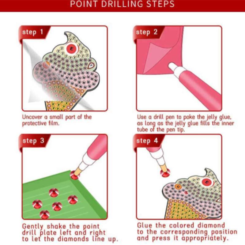 Weihnachts-Überraschungsbox Diamantmalerei DIY Punkt Diamant Schlüsselanhänger Anhänger Acryl Kinder Handgemachte Diamantmalerei