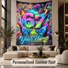 Decorative Artwork (91) Theme Custom Tapestry Personalized Custom Name Text Wall Hanging Tapestry Home Decor Background Cloth