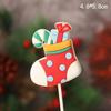 Christmas Decor Set: Card Inserts, Cake Toppers, Cup Garland, Wreath Ornaments, Strawberry Tower, Cartoon Star & Tree Decorations.