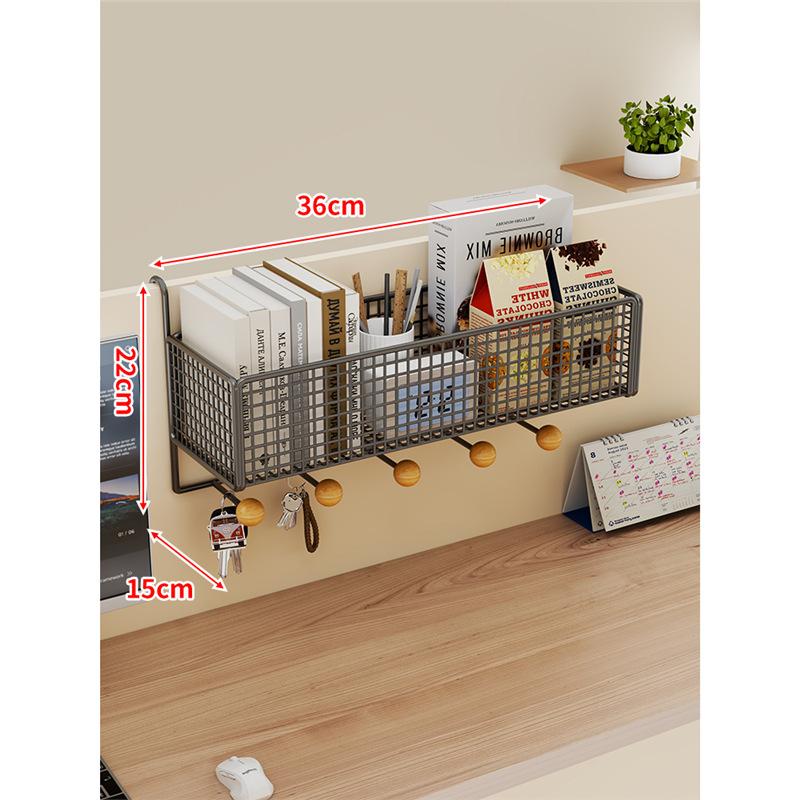 Cesto Portaoggetti da Appendere alla Scrivania Organizer Multifunzione per Cubicolo Ufficio Tavolo da Dormitorio Scaffale da Parete con Ganci