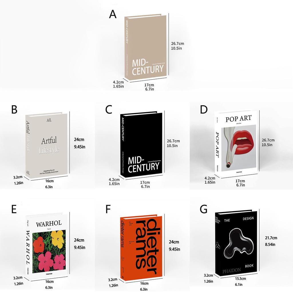 Aesthetic Decorative Books Enhances Your Coffee Table Bookshelf Beautiful Fake/Faux Books for Modern Home Decorations
