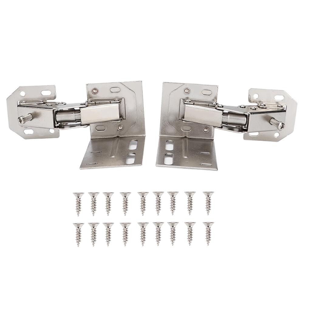 2 Stück Edelstahl Brückentyp Scharniere Türscharnierzubehör für Zuhause Schubladentür