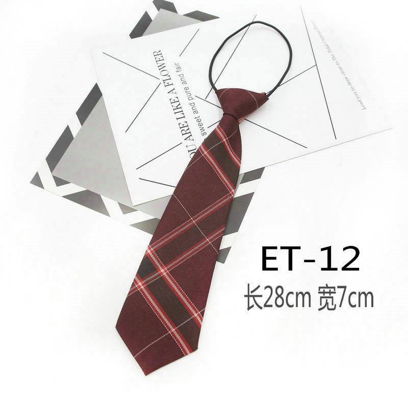 Ins Plaid Cotton Tie, Women'S Uniform College Style Rubber Band, Free Lazy Tie