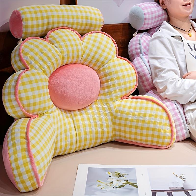 Sunflower Reading Cushion Large Lumbar Support Pillow for Bed Sofa and Office
