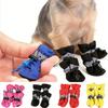 4pcs/set Waterproof Pet Dog Shoes, Anti-Slip Rain Boots Booties for Small Dogs & Cats Puppy Paw Protectors
