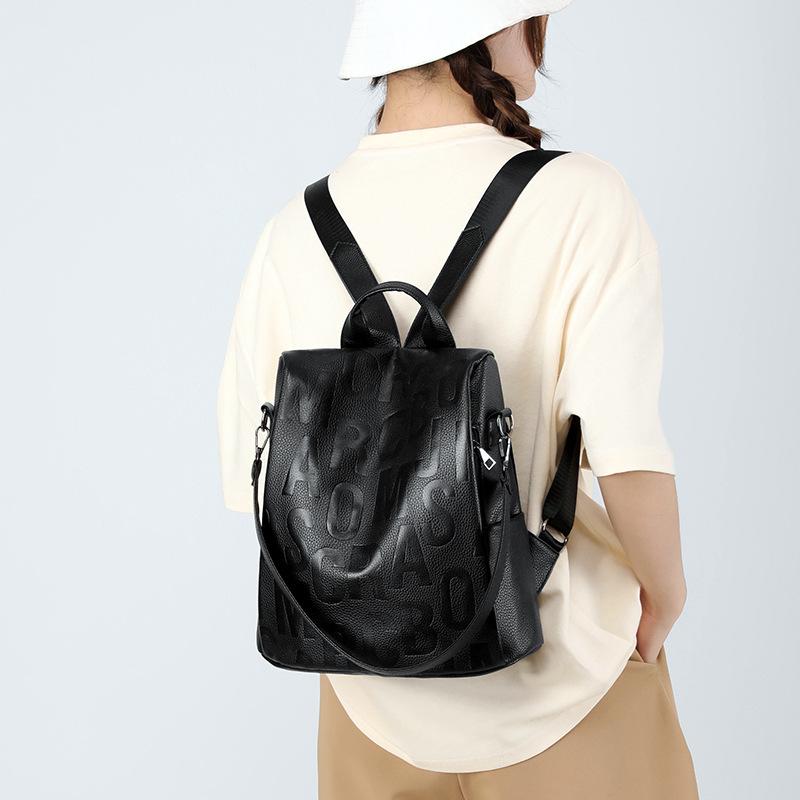 Damenrucksack im neuen Stil, große Kapazität, Handtasche, multifunktionaler Anti-Diebstahl-Rucksack für Studenten, Umhängetasche