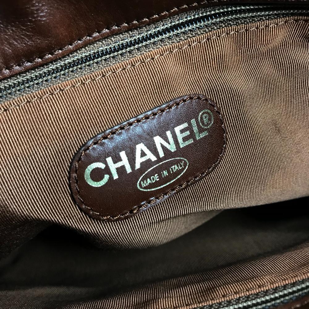 Chanel CC CC Mark Logo Bag Shoulder Bag Tote Bag Raffia / Leather Beige/Brown