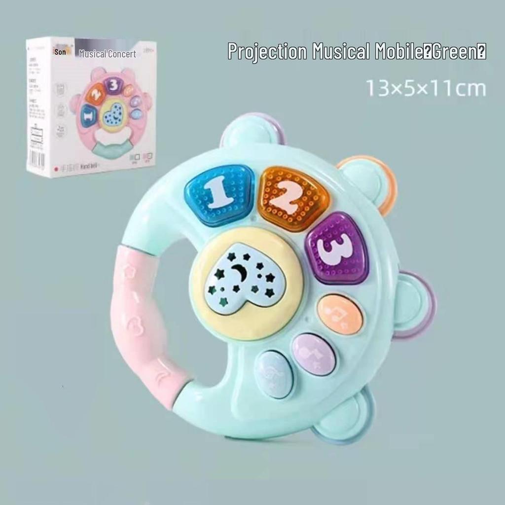 Educational Musical Baby Hand Drum Rattle for Ages 6 Months To 2 Years