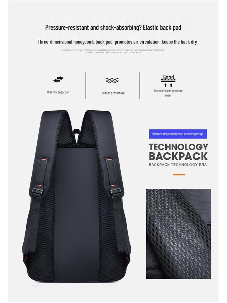 Simple Fashion Oxford Cloth Water-Repellent Laptop Backpack for Students and Travel