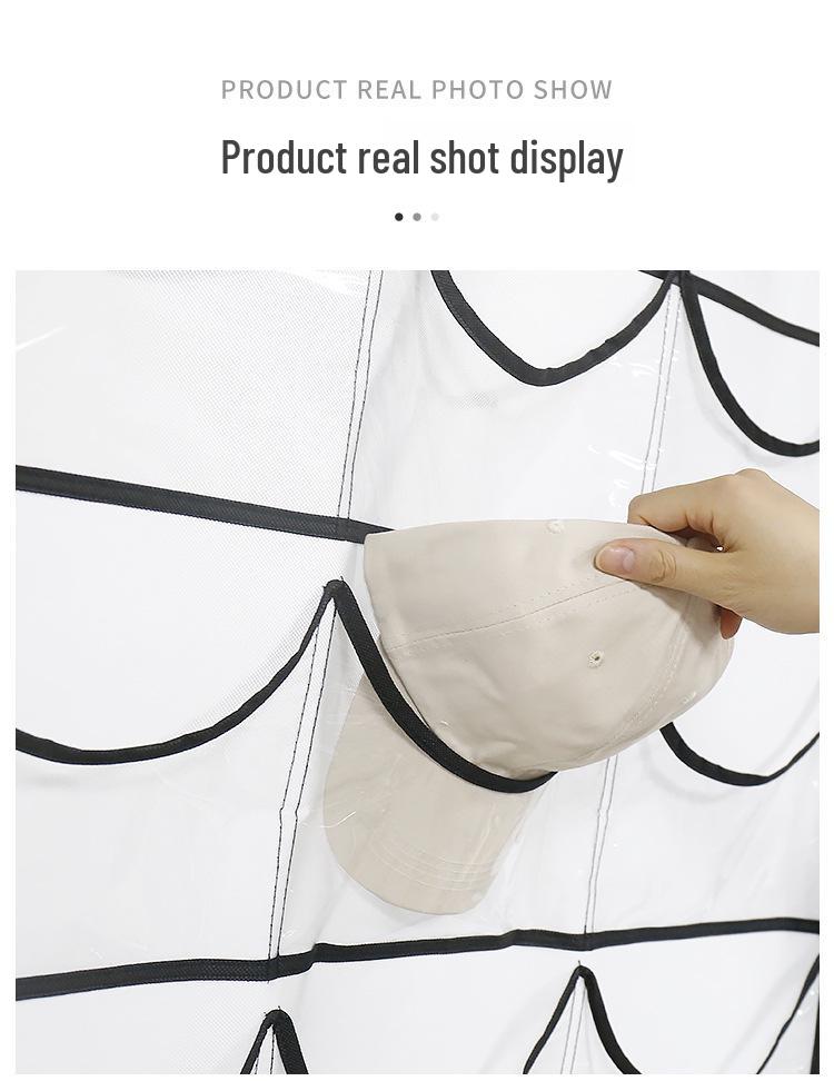 24-Grid Hanging Door Storage Organizer - No-Drill for Underwear, Bras, Socks, and Hats