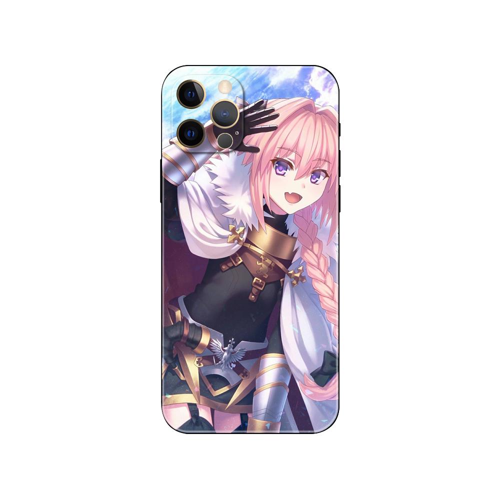 Astolfo Phone Case for Iphone 5 5s 2020se 6 6s 7 8 Plus X 10 XR XS 11 12 13 Mini Pro MAX Black Tpu Back Cover