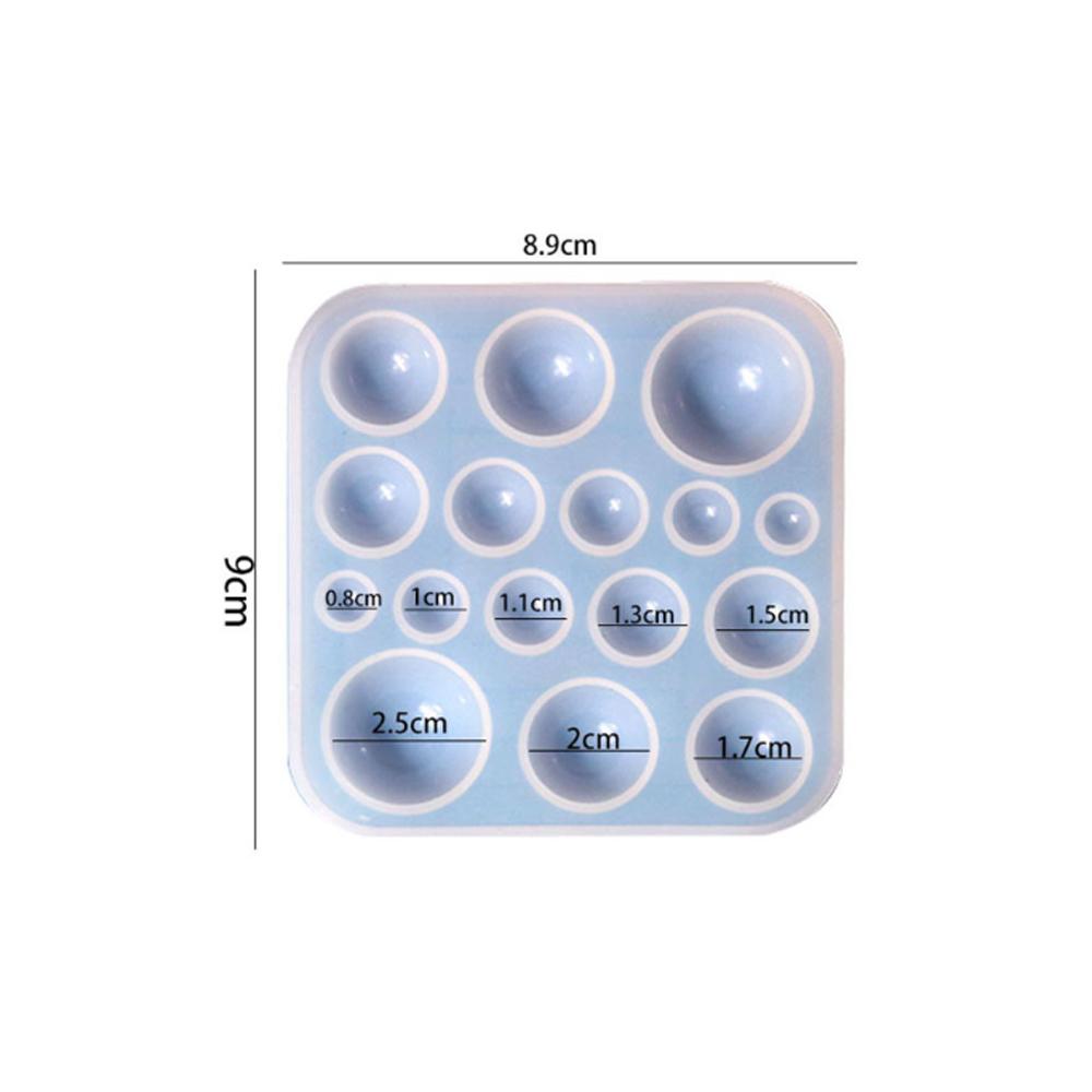 DIY Epoxy Silicone Mold Semicircle Gemstone Patch Ring Pendant Jewelry Silicone Mold Mirror Resin Molds