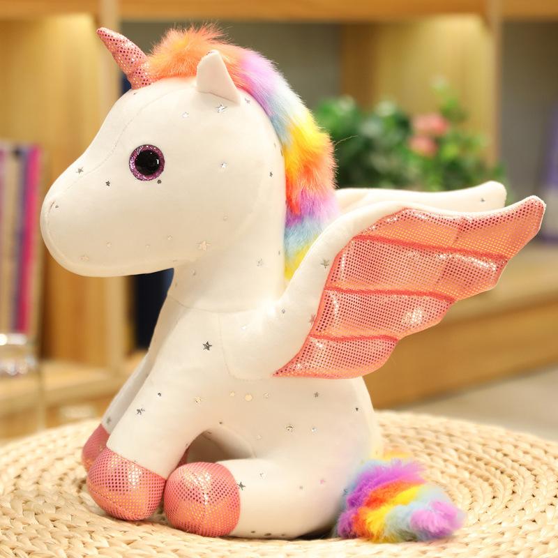 Angel Unicorn Doll Hot Silver Pony Baby Pendant Children's Birthday Gift Ragdoll