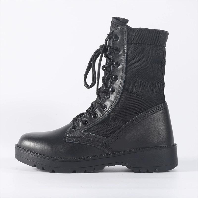 

Genuine Leather Men Tactical Desert Boots Outdoor Combat Lightweight Non-Slip Hiking Shoes High-Top Botas Work Shoes 39 чорний