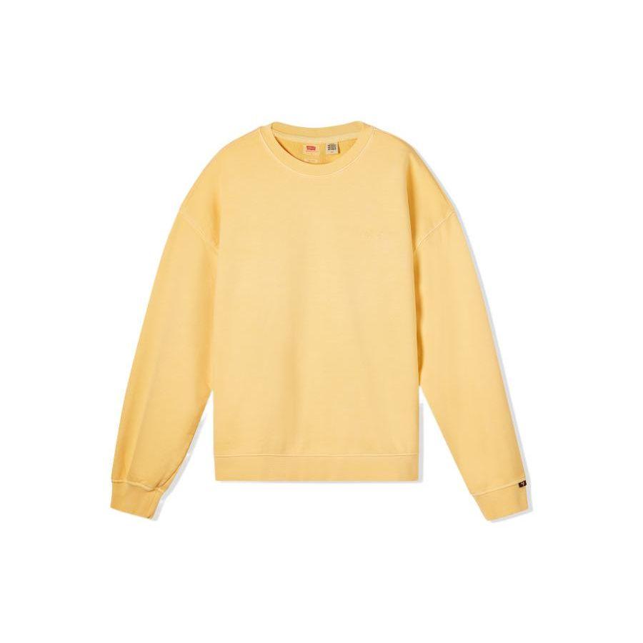 Levis Solid Color Crew Neck Long Sleeve Sweatshirt Men Sweatshirt Yellow A0717-0022