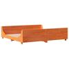 Vidaxl Bed Without Mattress, Waxed Brown, 200X200 Cm, Pine Wood