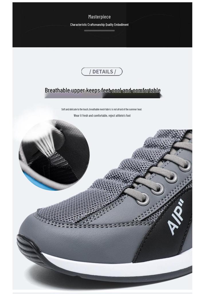 Brand Men's 2025 Summer Lightweight Sports Shoes - Comfortable, Soft Sole, Fashionable, Casual Mesh Design