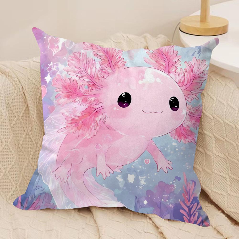 Salamander Cushion Cover Soft Plush Fabric DoubleSided Printed Sofa Cushion Cover for All Seasons Home Decor Gift