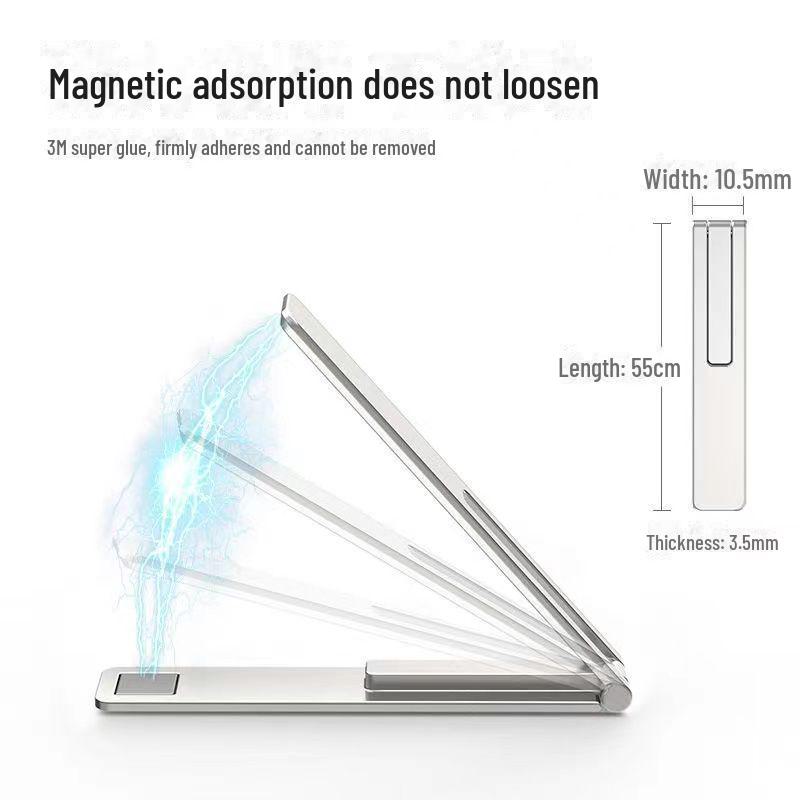 Portable Mini Foldable Phone Stand with Invisible Adhesive and Cute Pull Ring