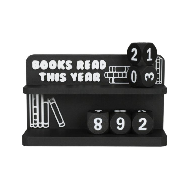 Books Read This Year Counter Ornament Book Read Trackers Signs Wooden Bookshelf Decors Book Lover Gift for Women Men