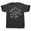 Katze würfelt Woms Kleidung DnD Grafik Damen T-Shirts Vintage Grafik Lockere Oberteile T-Shirt Kawaii Streetwear T-Shirt