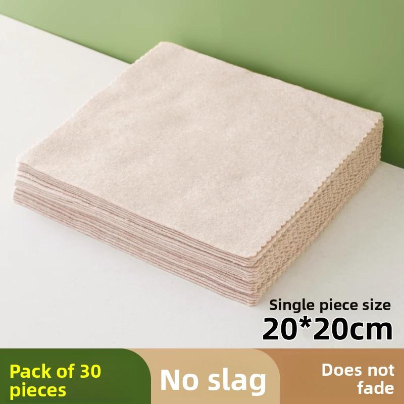 Thickened Squash Cloth Dishwashing Towel - Oil-Removing Without Shedding Fibers - Household Absorbent Non-Greasy Cleaning Cloth
