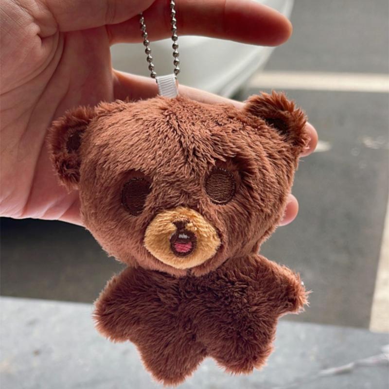 1pc Cartoon Cheetah Lee Doyoung Mark Same Plush Keyrings Q Styles Mini Gomdo Lee Taeyong Keychains Key Rings Bag Pendants